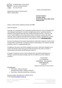 Pismo do gmin - info.dot.przedłużenia terminu składania wniosków suszowych do ARiMR-