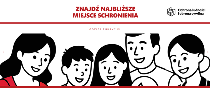 Aplikacja „Gdzie się ukryć” wskazuje najbliższe Punkty Schronienia
